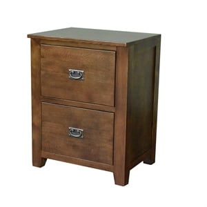 Crafters and Weavers Arts and Crafts 24&quot 2-Drawer Wood File Cabinet in Walnut