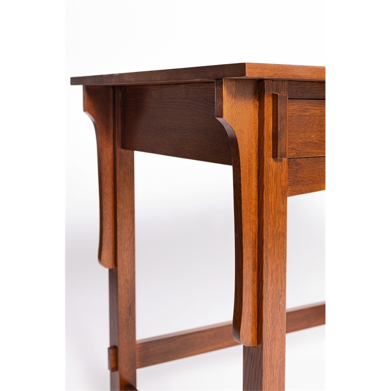Crafters and Weavers Arts and Crafts Wood Library Table in Cherry