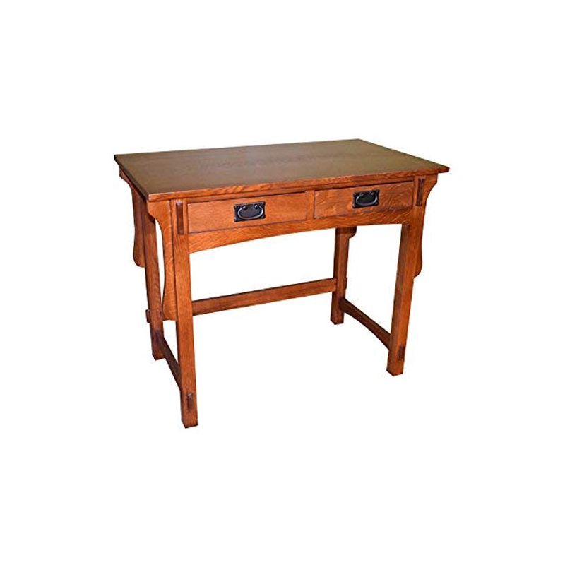 Crafters and Weavers Arts and Crafts Wood Library Table in Cherry
