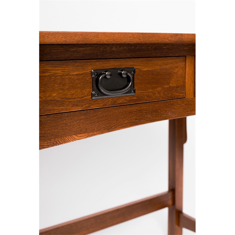 Crafters and Weavers Arts and Crafts Wood Library Table in Cherry