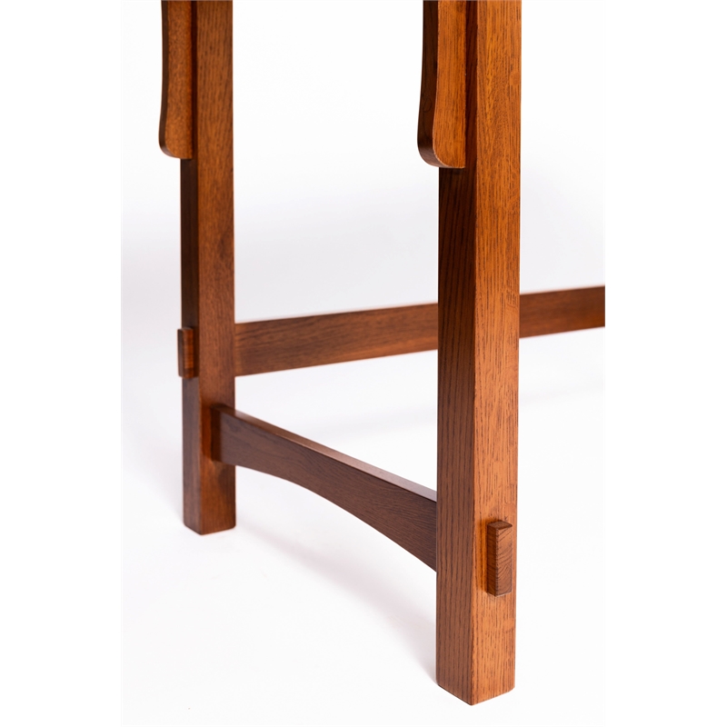 Crafters and Weavers Arts and Crafts Wood Library Table in Cherry