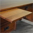 Crafters and Weavers Arts and Crafts 5-Drawer Wood Desk in Brown