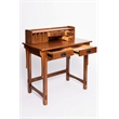 Crafters and Weavers Arts and Crafts Wood Library Table with Organizer in Cherry