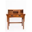 Crafters and Weavers Arts and Crafts Wood Library Table with Organizer in Cherry