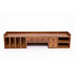 Crafters and Weavers Arts and Crafts Wood Library Table with Organizer in Cherry