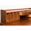 Crafters and Weavers Arts and Crafts Wood Library Table with Organizer in Cherry