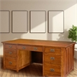 Crafters and Weavers Arts and Crafts Wood Library Desk w/ File Cabinet in Cherry