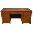 Crafters and Weavers Arts and Crafts Wood Library Desk w/ File Cabinet in Cherry