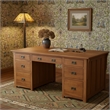 Crafters and Weavers Arts and Crafts Wood Library Desk w/ File Cabinet in Cherry