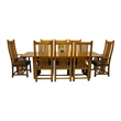 Crafters and Weavers Arts and Crafts Solid Wood Dining Set in Cherry