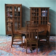 Crafters and Weavers Arts and Crafts Solid Wood Dining Table in Cherry