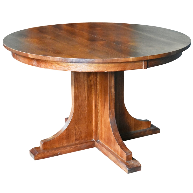 Crafters and Weavers Arts and Crafts Solid Wood Dining Table in Cherry