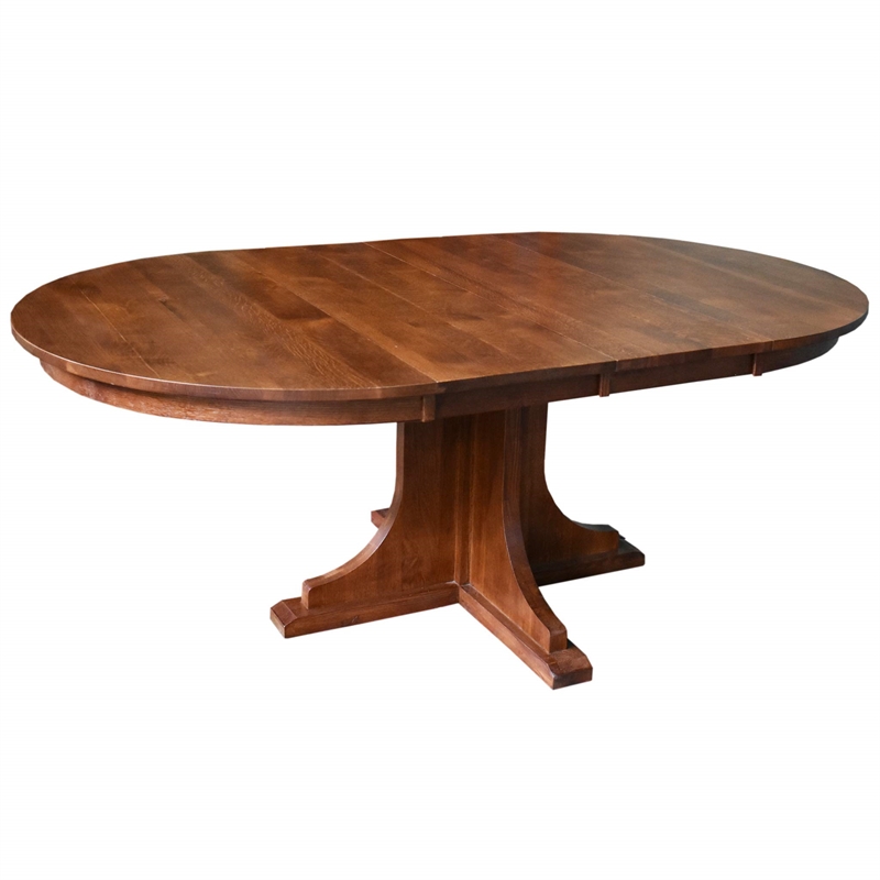 Crafters and Weavers Arts and Crafts Solid Wood Dining Table in Cherry