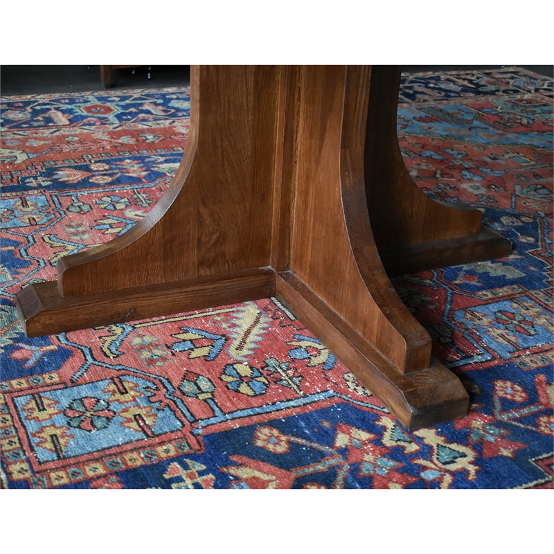 Crafters and Weavers Arts and Crafts Solid Wood Dining Table in Cherry