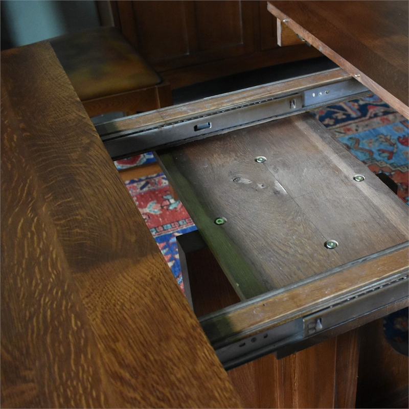 Crafters and Weavers Arts and Crafts Solid Wood Dining Table in Cherry