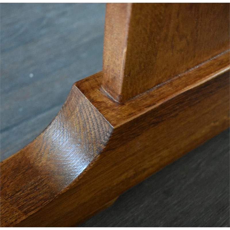 Crafters and Weavers Arts and Crafts Solid Wood Drop Leaf Dining Table in Cherry