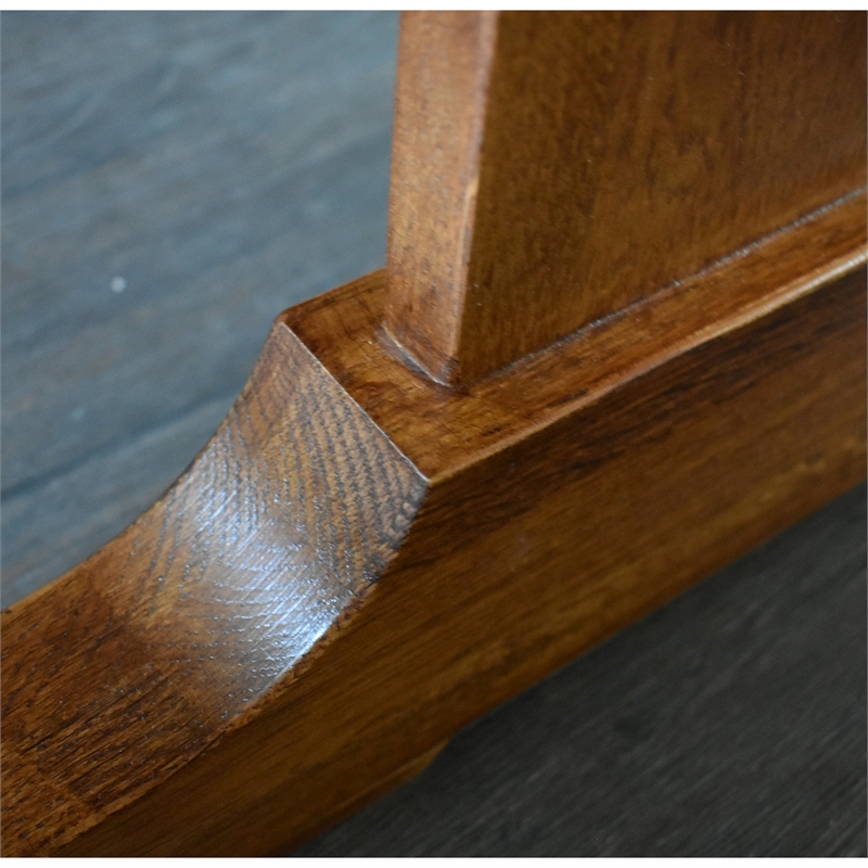 Crafters and Weavers Arts and Crafts Solid Wood Drop Leaf Dining Table in Cherry