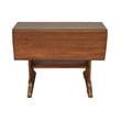 Crafters and Weavers Arts and Crafts Solid Wood Drop Leaf Dining Table in Walnut