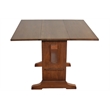Crafters and Weavers Arts and Crafts Solid Wood Drop Leaf Dining Table in Walnut