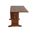 Crafters and Weavers Arts and Crafts Solid Wood Drop Leaf Dining Table in Walnut