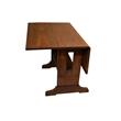 Crafters and Weavers Arts and Crafts Solid Wood Drop Leaf Dining Table in Walnut