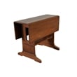 Crafters and Weavers Arts and Crafts Solid Wood Drop Leaf Dining Table in Walnut