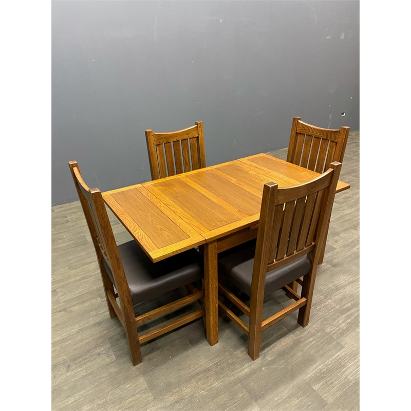 Crafters and Weavers Arts and Crafts Solid Wood Kitchen Table in Solid Cherry