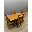 Crafters and Weavers Arts and Crafts Solid Wood Kitchen Table Set in Brown