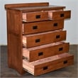 Crafters and Weavers Craftsman 6-Drawer Solid Wood Dresser in Cherry Oak