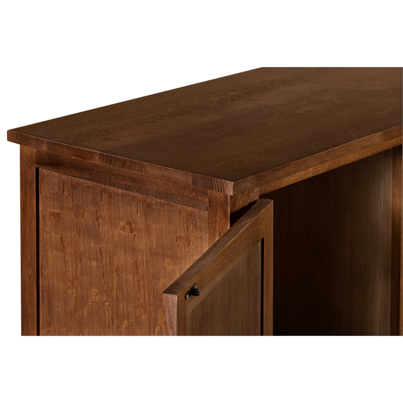 Crafters and Weavers Craftsman 2-Shelf Solid Wood Chest in Walnut