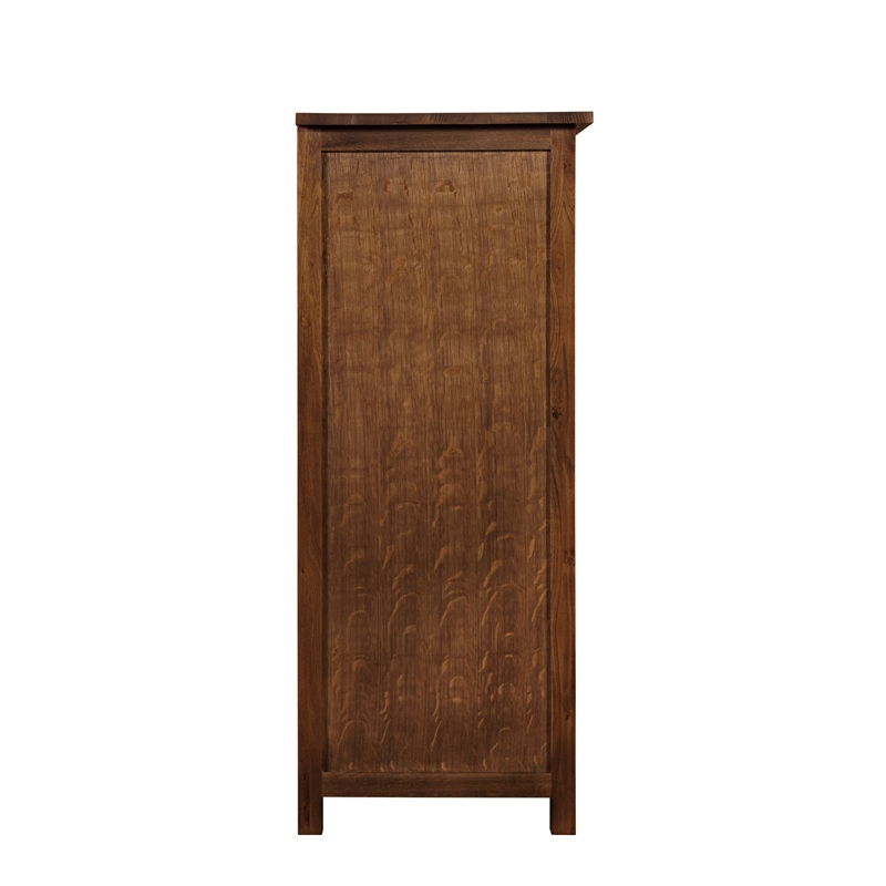Crafters and Weavers Craftsman 2-Shelf Solid Wood Chest in Walnut