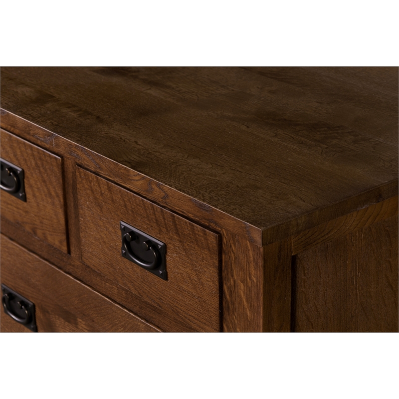 Crafters and Weavers Craftsman 2-Shelf Solid Wood Chest in Walnut