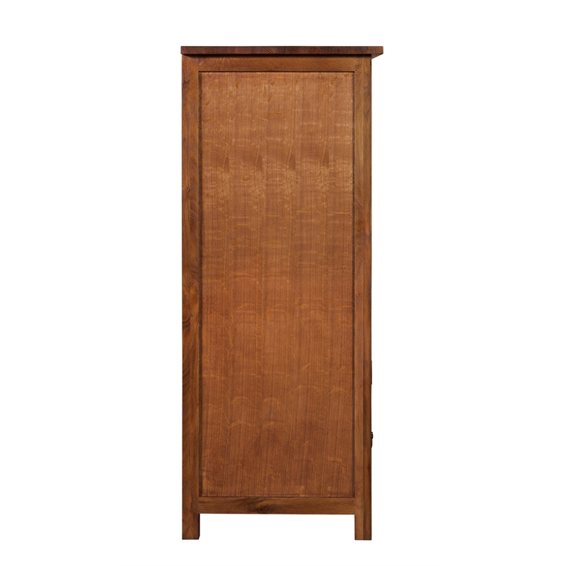 Crafters and Weavers Craftsman 7-Drawer Solid Wood Chest in Cherry