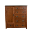 Crafters and Weavers Craftsman 7-Drawer Solid Wood Chest in Cherry