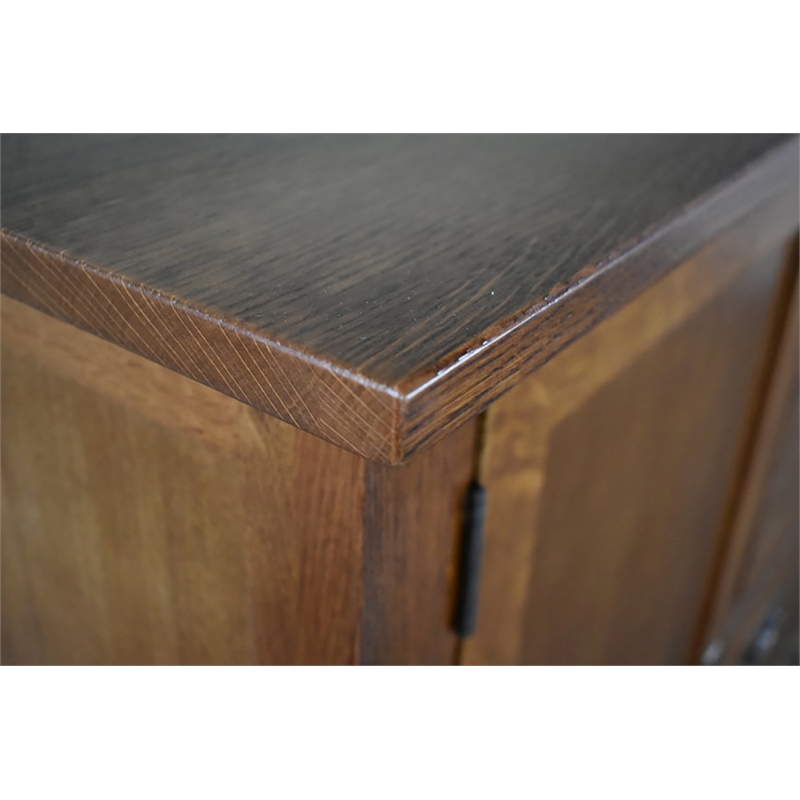 Crafters and Weavers Craftsman 7-Drawer Solid Wood Chest in Cherry
