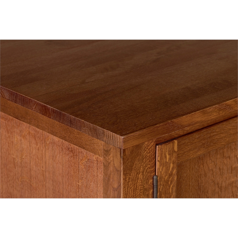Crafters and Weavers Craftsman 7-Drawer Solid Wood Chest in Cherry