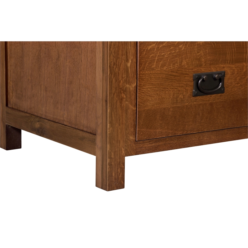 Crafters and Weavers Craftsman 7-Drawer Solid Wood Chest in Cherry