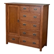 Crafters and Weavers Craftsman 7-Drawer Solid Wood Chest in Cherry