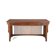 Crafters and Weavers Arts and Crafts 3-Drawer Wood Library Desk in Cherry