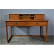 Crafters and Weavers Arts and Crafts Wood Library Table with Hutch in Cherry
