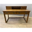 Crafters and Weavers Arts and Crafts Wood Library Table with Hutch in Walnut