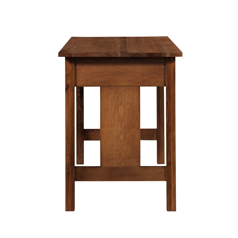 Crafters and Weavers Arts and Crafts Wood Writing Desk in Walnut