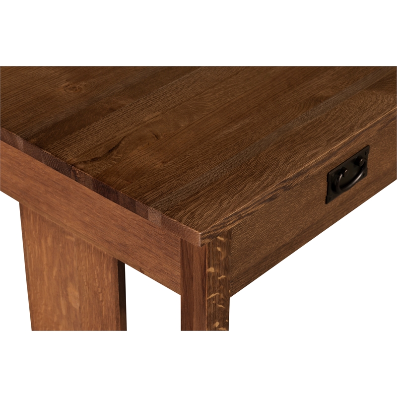 Crafters and Weavers Arts and Crafts Wood Writing Desk in Walnut