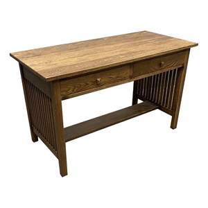 Crafters and Weavers Arts and Crafts 50&quot Wood Writing Desk in Walnut
