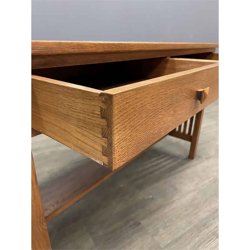 Crafters and Weavers Arts and Crafts Wood Writing Desk in Cherry Oak