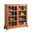 Crafters and Weavers Arts and Crafts Wood Double Door Bookcase in Cherry