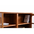 Crafters and Weavers Arts and Crafts Wood Double Door Bookcase in Cherry