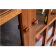 Crafters and Weavers Arts and Crafts Wood Double Door Bookcase in Cherry