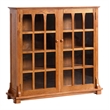 Crafters and Weavers Arts and Crafts Wood Double Door Bookcase in Cherry