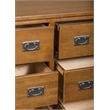 Crafters and Weavers Craftsman Mission 6-Drawer Solid Wood Dresser in Cherry